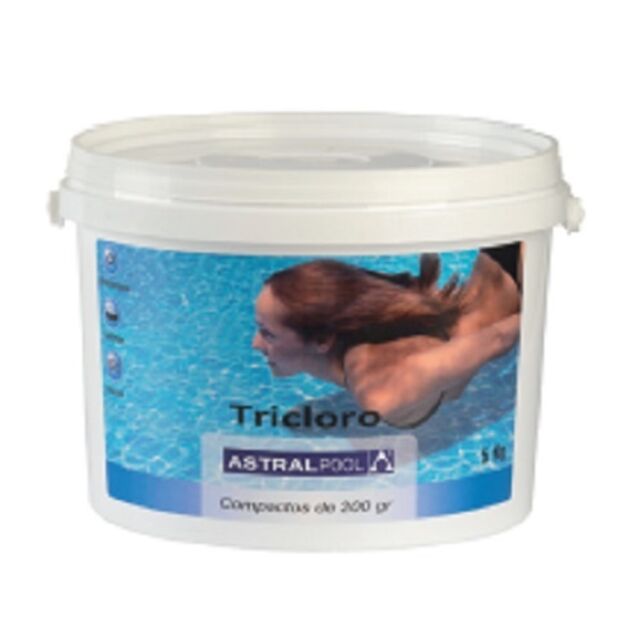 Таблетки Трихлора 200 г, AstralPool 11409, 5 кг. Дезинфекция воды на основе стабилизированного хлора