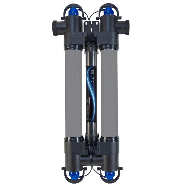 Ультрафиолетовая установка Elecro Steriliser «H.R. UV-C E-PP-110». Мощность ламп 110 Вт, макс. поток 24 м³/час, подключение Ø 63/50 мм, для бассейнов до 100 м³