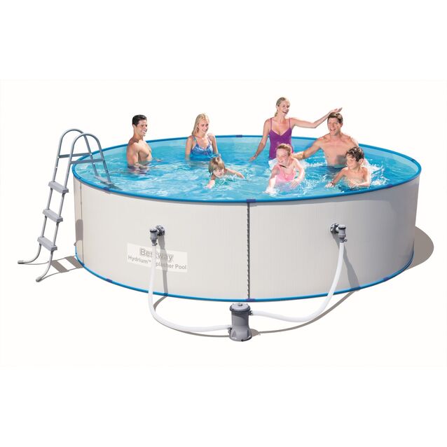 Сборный бассейн Bestway 56377 «Hydrium Splasher Pool», фильтр картриджный, лестница, подстилка, размер 360 × 90 см