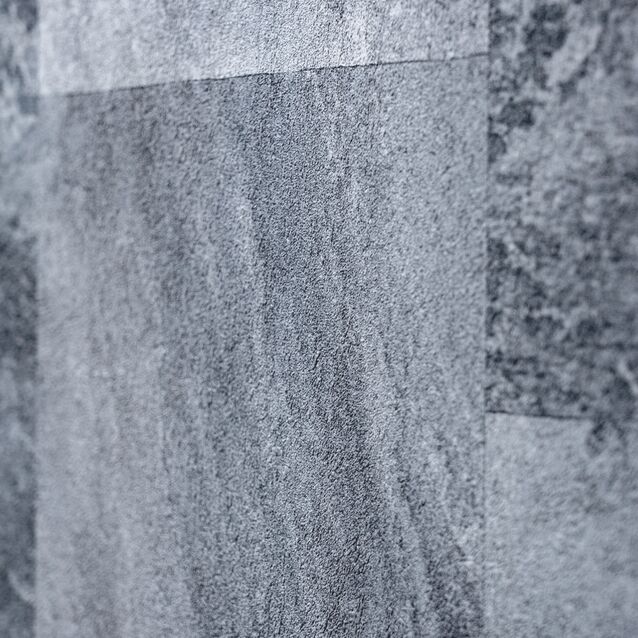Плёнка Haogenplast STONE TILE Grey 3D, каменный, серый графит, рулон 1.65 × 25 м