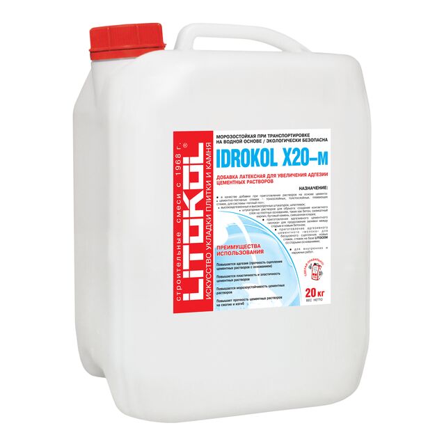Латексная добавка для гидроизоляции Litokol IDROKOL X20-м, 20 кг
