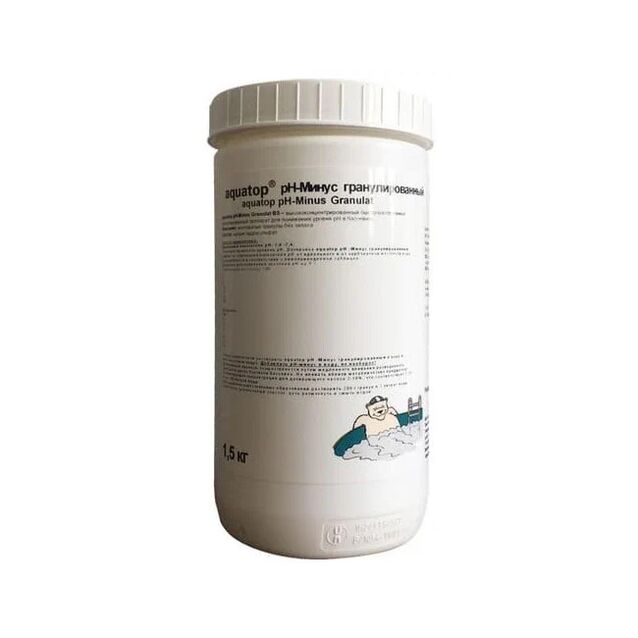 pH-минус гранулированный Aquatop 3020000741, 1.5 кг. Средство для понижения уровня pH воды